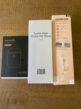 2 shavers and pedi callous remover